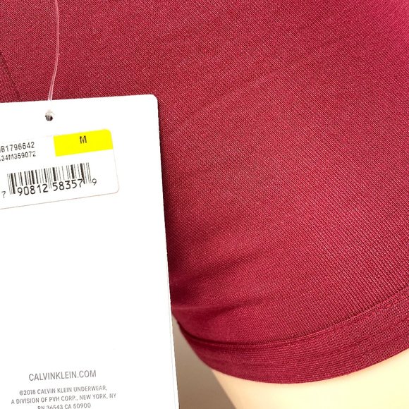 🍃 SALE 🍃 Calvin Klein 1 Modal Trunk Microfiber Burgundy Men's Size S NB1796642 - Picture 2 of 4